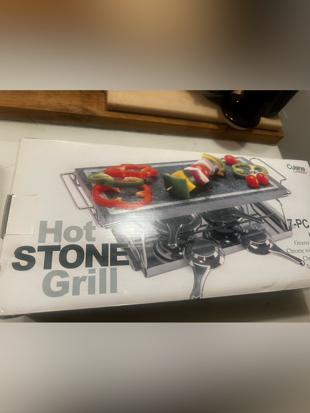 Black Hot Stone Grill - Tabletop Entertaining Set